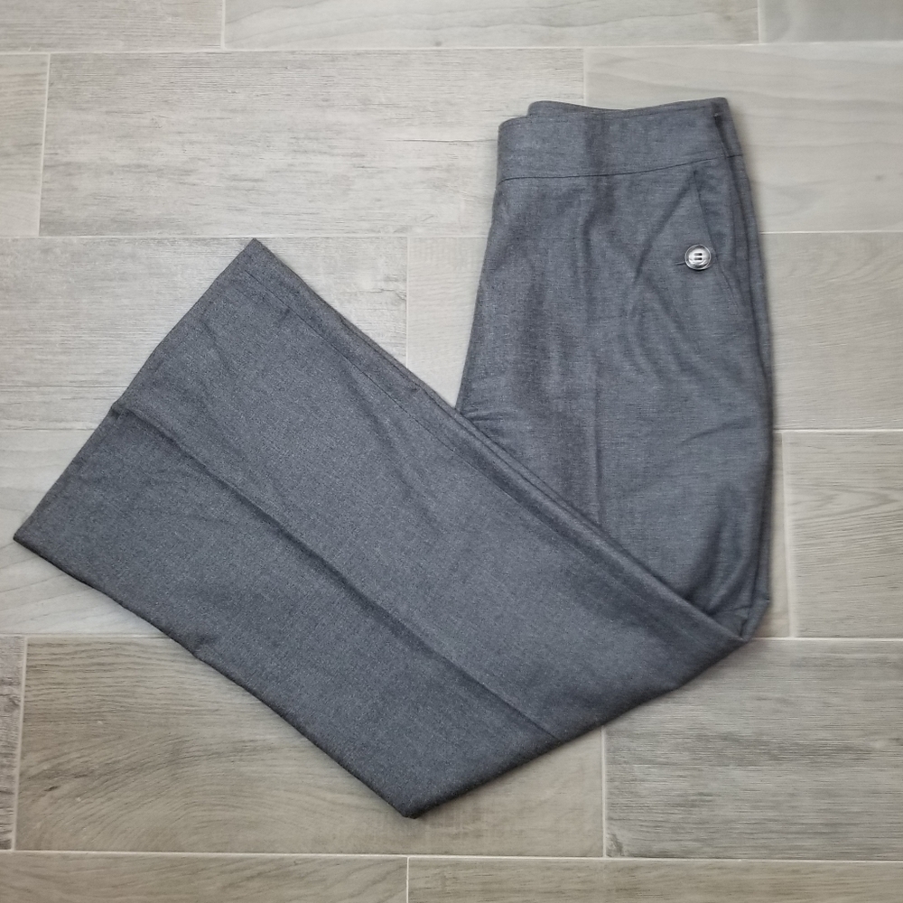 Burberry High Waist Gray Wool Wide Leg Pants Sz 10